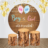 Braun Holz Fußabdruck Runden Baby Dusche Hintergrund Bausatz
